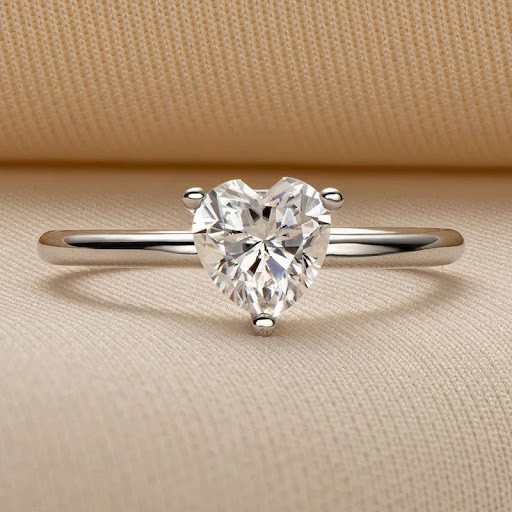 Timeless Heart 925 Sterling Silver Solitaire Ring