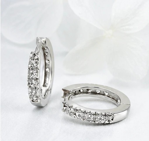 Celeste Classic Petite Pavé Crystal Huggie Hoop Earrings