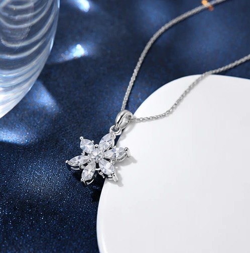 Aura Marquise-Cut Blooming Star Pendant