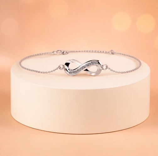 Endless Love Rose Gold Infinity Chain Bracelet