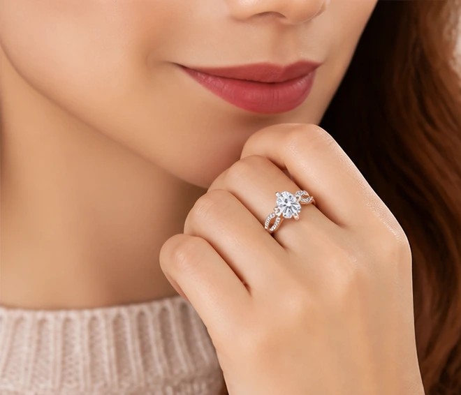 Aurelia Tear of Venus Pear-Cut Infinity Engagement Ring