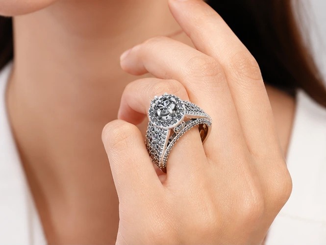 Everlasting Royal Halo Multi-Row Adjustable Engagement Ring
